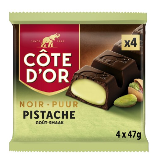 CÔTE D'OR pistache 4x47g