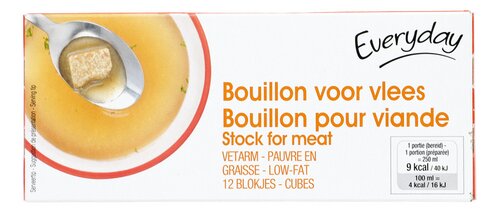EVERYDAY vlees bouillon 12x10g
