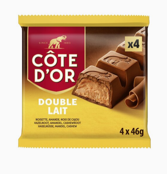 CÔTE D'OR Double Lait 4x46g